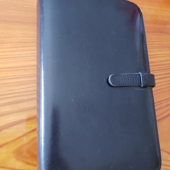 Coach Organizer Black Leather